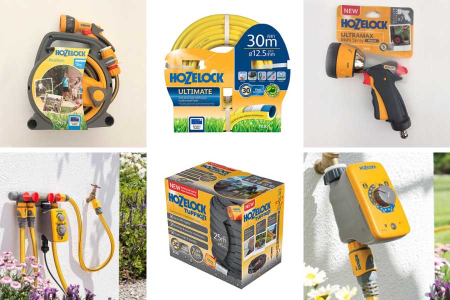 Range of Hozelock garden watering products